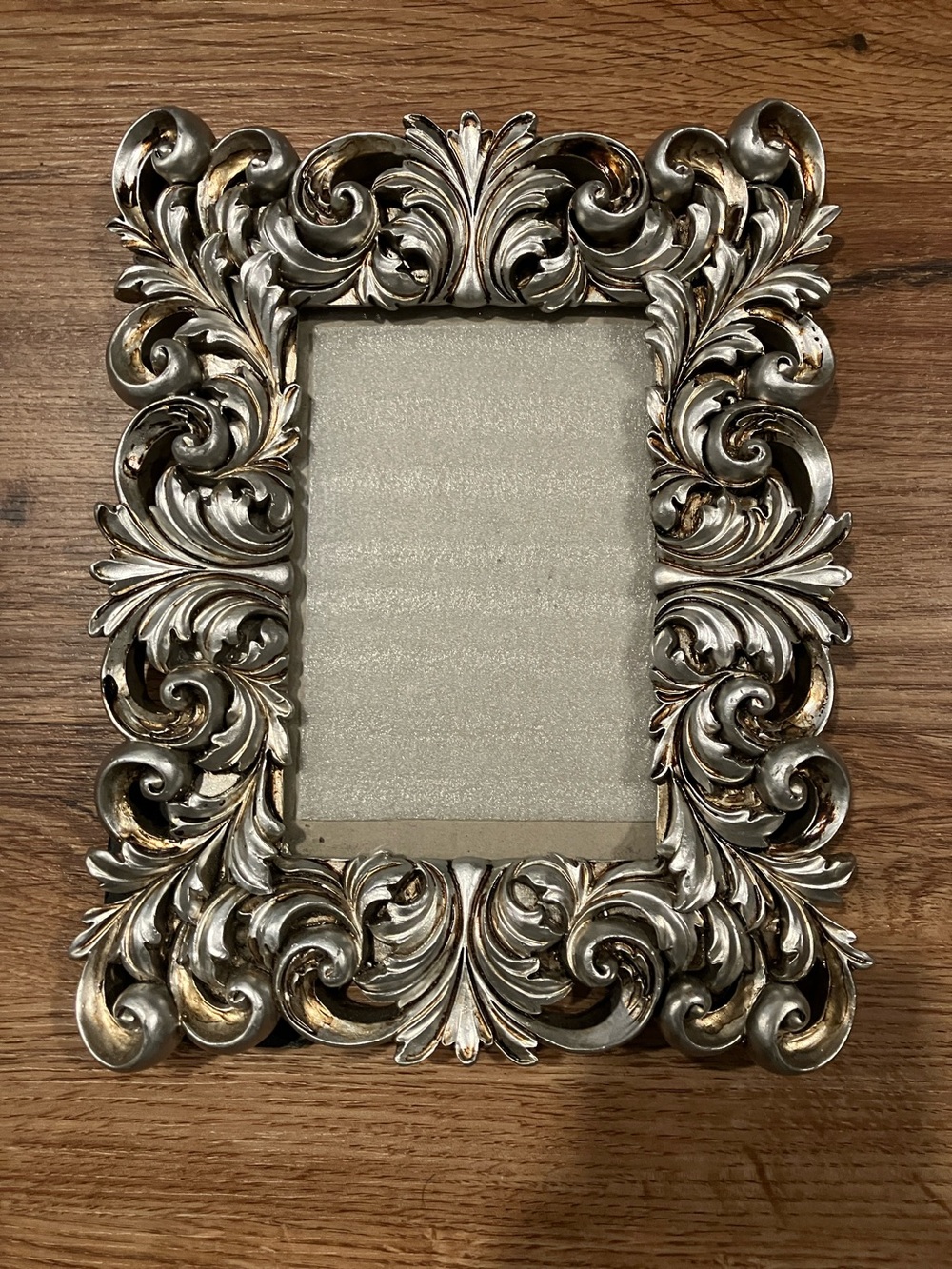 Azzure Home Ornate Silver Scroll Photo Frame - Decorative Home Accent